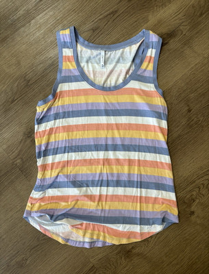 Z Supply Striped Scoop Neck Tank Top Sleeveless Multicolor Women's XS Regular