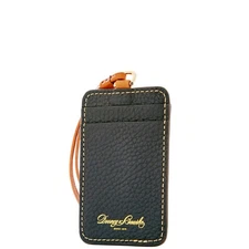 Dooney & Bourke Pebble Grain Lanyard ID Holder | Black