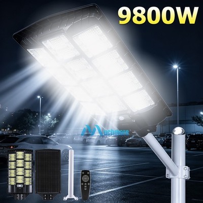 Commercial PIR Solar Street Light Dusk to Dawn Outdoor Super Bright 9999999900lm