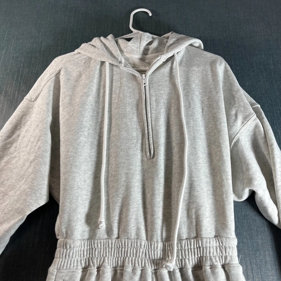 Mono para mujer Abercrombie & Fitch talla M gris con capucha mezcla de algodón Foto 2 de 4