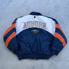 Vintage 90s Auburn University Pro Player Puffer Jacket Size Large College Sports