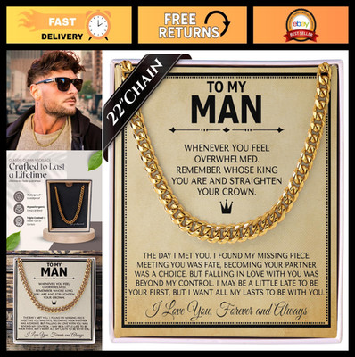Meaningful Steel Cuban Necklace for Him - Romantic Gift for Men, Unique Jewelry
