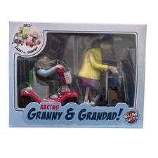 Bluw Gifts Racing Granny  Grandad Wind Up Pull Back Toys Brand New Sealed