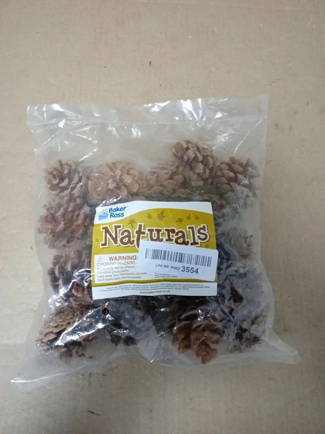 Baker Ross AF923 Natural Pine Cones Ideal Arts & Crafts Projects Decoration New