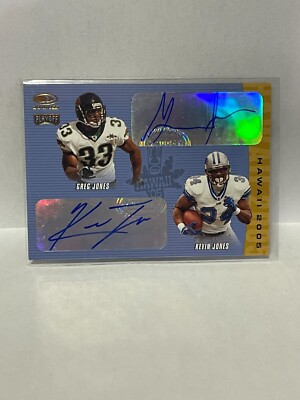 2005 Donruss Playoff HAWAII Dual Autograph GREG JONES  KEVIN JONES #d 6/10