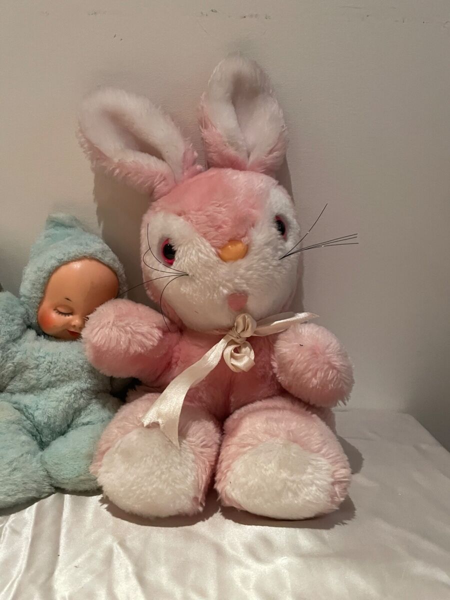 Vintage Kitsch Rushton Rubber Face Plush Lot baby, bunny rabbit, lamb, bear Vintage Kitsch Rushton Rubber Face Plush Lot baby, bunny rabbit, lamb, bear
