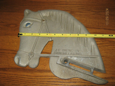 Vintage J.E. Burke P169 Cast Aluminum Horse Head Fond Du Lac Wisconsin