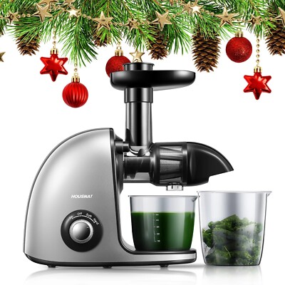 Juicer Machines Easy to Clean, HOUSNAT Slow Masticating Juicer