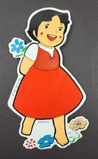 1987 HEIDI, GIRL OF THE ALPS Big Sticker 6" x 3.5" (15 x 9 cm) Spain VHTF #1
