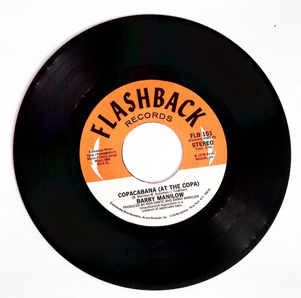 BARRY MANILOW COPACABANA AT THE COPA/EVEN NOW FLASHBACK REC VINYL 45 78-83 Foto 2 de 2