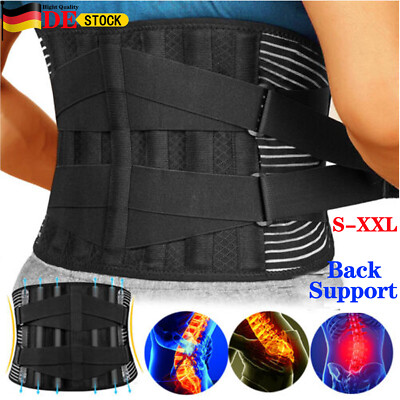 Rücken Stützgürtel Rückenbandage Atmungsaktiver Lendenwirbelstütze Lumbo Gürtel