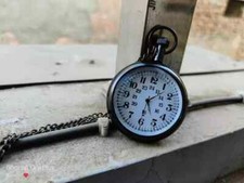 Nautical Brass Elgin Pocket watch W/ Chain Vintage Gift for occasion