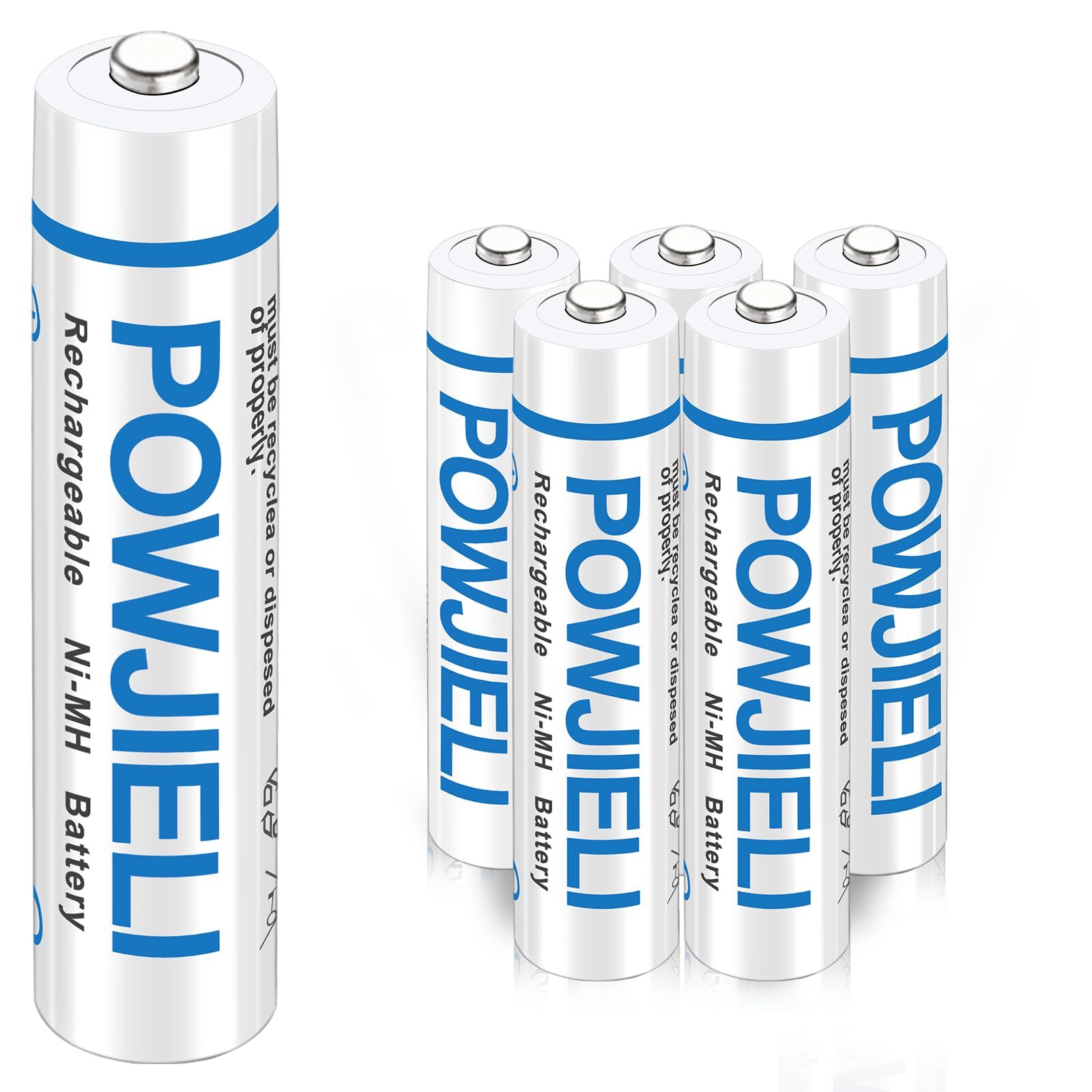 POWJIELI AAA 1100mAh NiMH Rechargeable Batteries High Capacity 1.2V-image