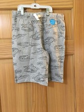 New Carter's Boy Pull-On Knit Crocodile Gray Shorts 7,10,12,14