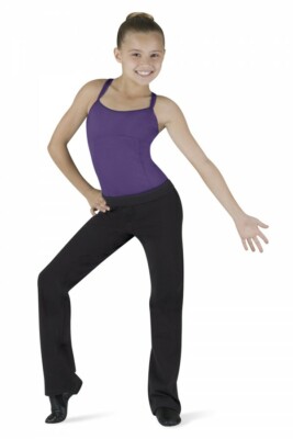 Bloch CP3648 Echappe Mädchen Round Waist Tanz Jazz Hose schwarz - UK Lieferant