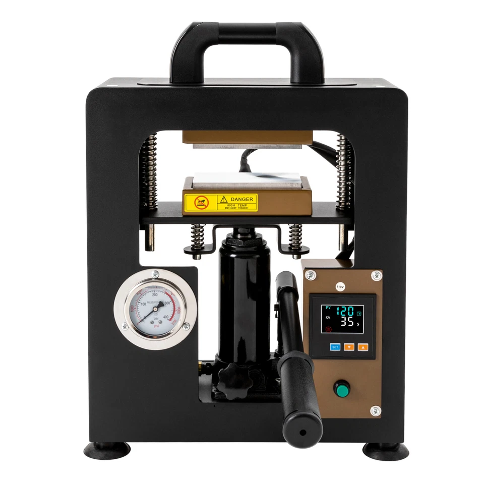 Máquina de prensa de calor hidráulica de 10 toneladas con placas térmicas Dab dobles de 2,4"X4,7" 900 W Foto 3 de 4