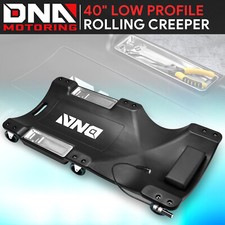 40 Black Rolling Low Profile Shop Garage Mechanic Repair Creeper W 6 Casters