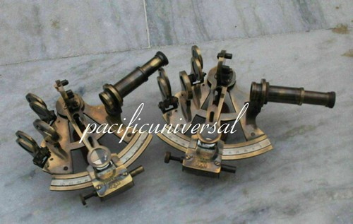 Set 2-teilig 5 Zoll Messing Maritim Antik Maritim Marine Astrolabium Sextant Geschenkartikel - Bild 1 von 6