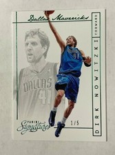 Dirk Nowitzki 2013-14 Panini Signatures Green #111 Dallas Mavericks HOF 1/5