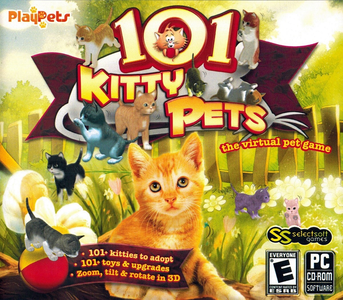 101 Kitty Pets PlayPets Virtual Sim Petz Games PC Windows Sealed New