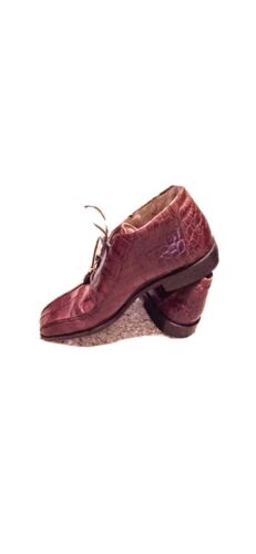 Florsheim Brown Croc Lace tassel Boots Sz 10 - Picture 1 of 7