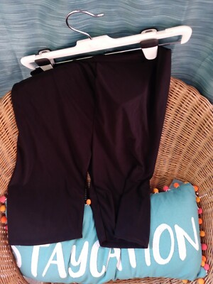 Pretty Little Thing Black Slinky Longline Cycle Shorts Size 10 NWT