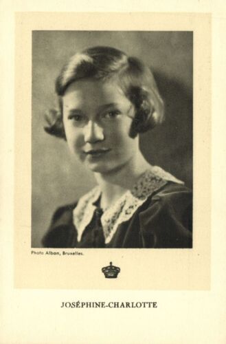 Księżniczka Joséfina-Charlotte z Belgii (1940s) pocztówka - Zdjęcie 1 z 2