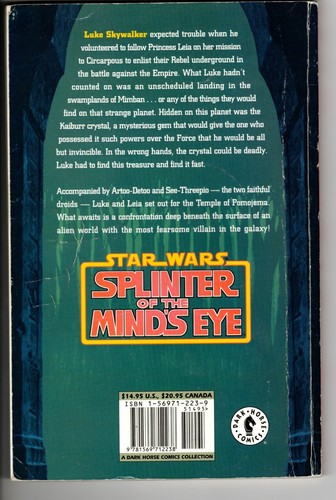 Star Wars Splinter of the Mind's Eye TPB 1st Print Dark Horse 1996 - Picture 2 of 2