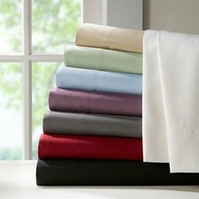 Royal's Solid Soft Bed Sheet Set Luxury Linens 100 Combed Cotton Deep Pocket