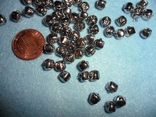 Silver Tone Metal Miniature Jingle Bells - 6mm - 48 Bells
