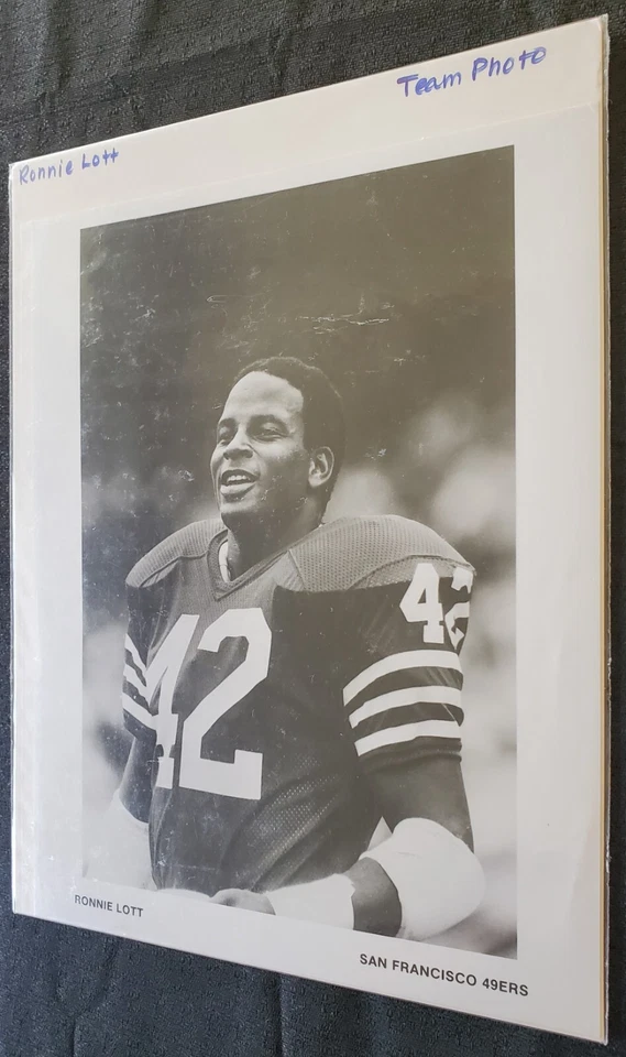 Foto original del equipo de la NFL 8x10 de Ronnie Lott San Francisco 49ers NCAA USC Trojans Foto 3 de 4