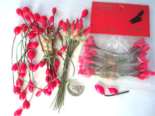 Vtg Mixed Lot of 50 BERRY BUD Holiday Pick Floral Christmas Decor Crafts