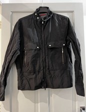 Guess By Marciano Unisex Black Military Style Windbreaker Zipped Jacket Size Xl