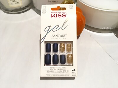 Kiss Gel Fantasy Nails Medium Length Sparkle wiederverwendbare Fingernägel