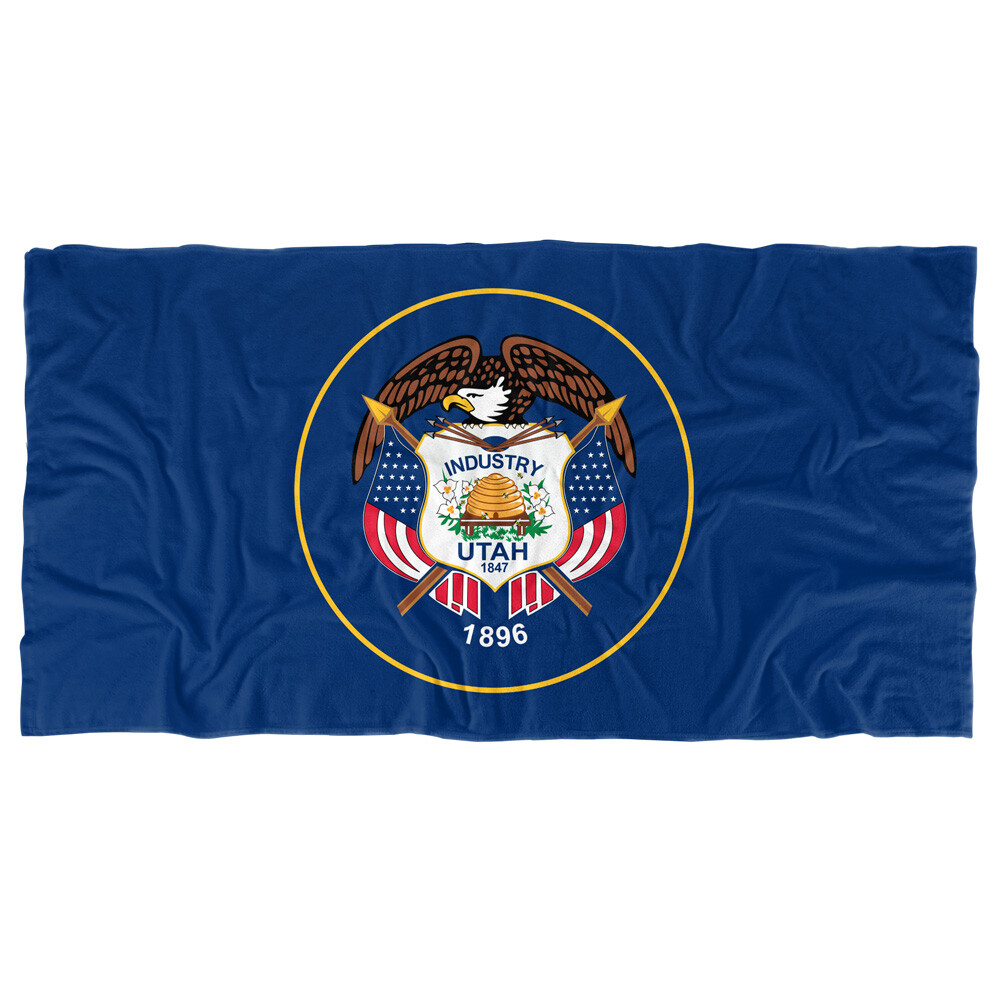Utah Flag Design 30x60 Large Beach Towel for Pool and Sand