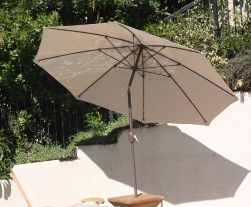 cavalier patio umbrella Seasons Sentry 10' Square Solar LED Cantilever Umbrella