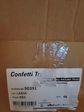 2 Pair Slipper Hospital Socks Confetti Treads® Large Red Ankle High