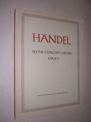 HANDEL. SECHS CONCERTI GROSSI OPUS 3. 1959. FREDERICK HUDSON. MUSIC