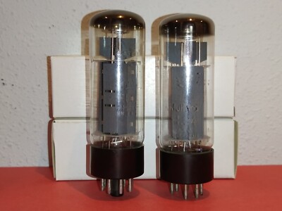 2 X EL34-MULLARD-xf4-O GETTER-MATCHED-TESTED-USED-TUBES-Röhren