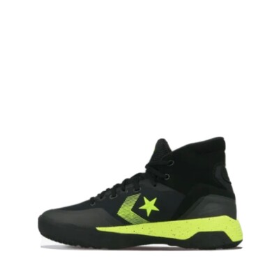 Converse G4 High Top Basketball Shoe Black/Lemon Venom Mens Size