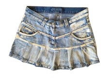 Vintage Y2K mini denim skirt pleated jeans Coquette