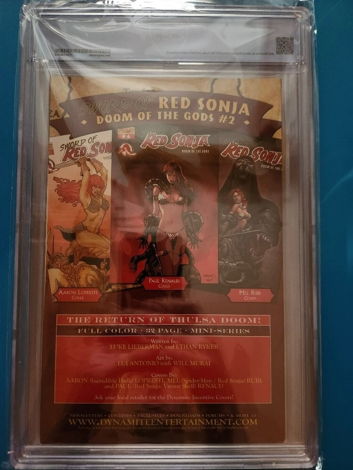 Sword of Red Sonja: Doom of the Gods #1 CBCS 6.5 PAUL RENAUD Retailer Incentive - Image 3 of 3