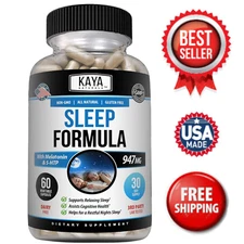 Deep Sleep Formula 60ct,  Fall Asleep & Stay Asleep, Melatonin Sleeping Aid 