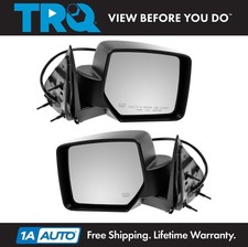 Trq Black Textured Heated Power Side Mirrors Pair For 08-12 Liberty