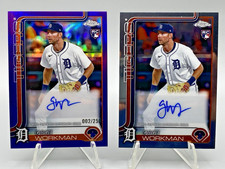 2025 Topps Chrome Gage Workman Auto’s (2 Cards) True Purple /250 and Base Auto