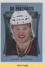 2016-17 Upper Deck UD Portraits Rookie Rainbow Green Foil Jacob Larsson READ 3yg