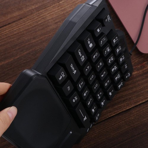 Luminous Single Hand Keyboard Ultra-slim Gaming Mechanical Keyboard Laptop - Picture 6 of 14