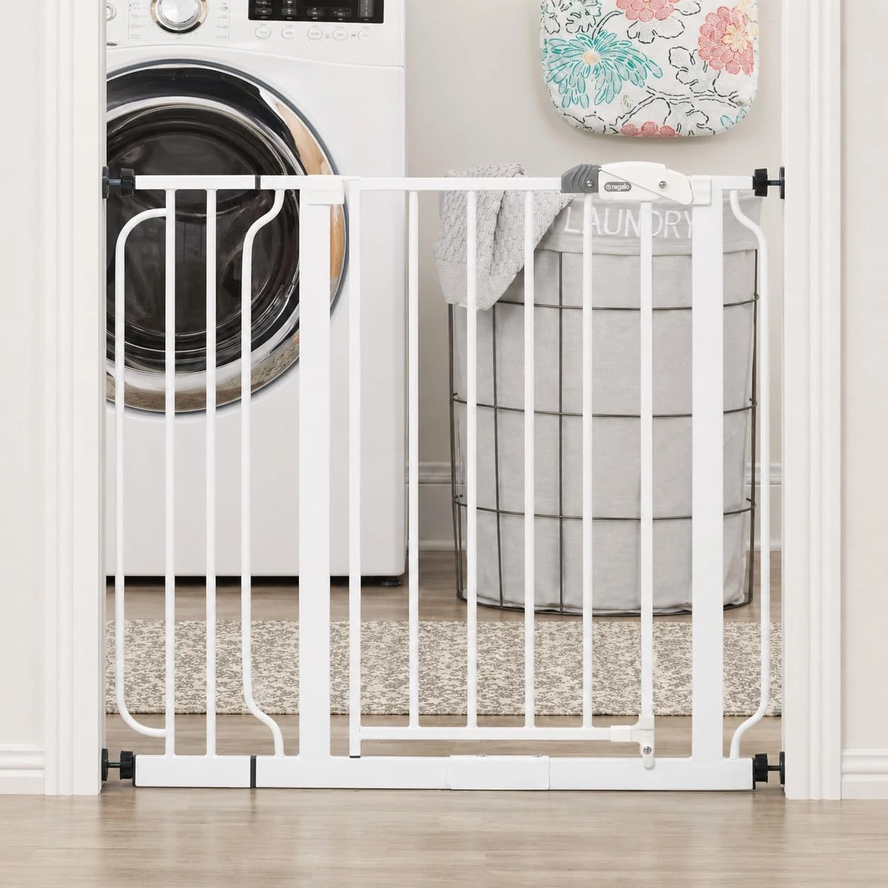 Safety 2938.5" Baby Gate for Doorways & Bottom of Stairs, Pressure Mounted Ba...