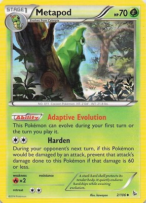 Metapod - Uncommon XY - Flashfire 2/106 MP