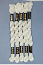 DMC 3 Cotton Perle Thread Lot of 5 White Made in France 5g New